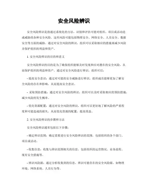 安全风险辨识