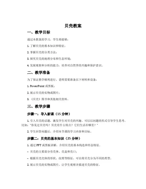 《贝壳》教案