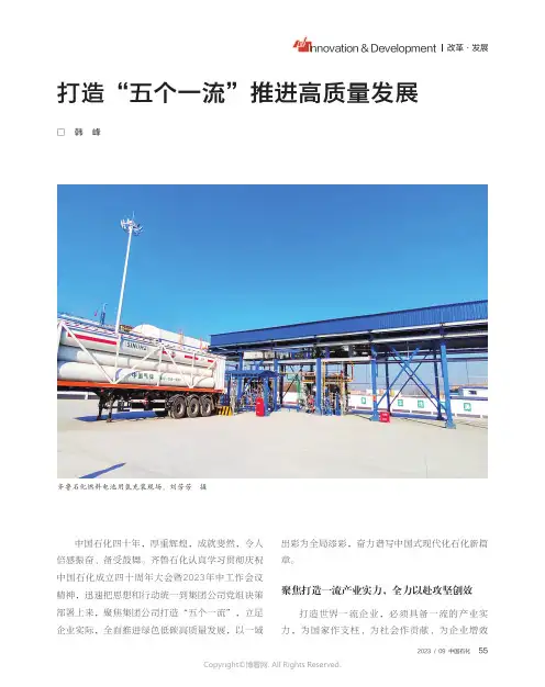 打造“五个一流”推进高质量发展