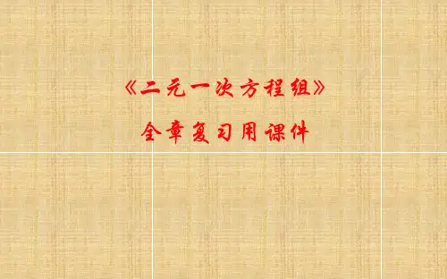 鲁教版(五四制)数学七年级下第七章《二元一次方程组》全章复习用课件(24张ppt)
