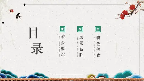 我的家乡城市印象旅游景点宣传讲课PPT演示课件