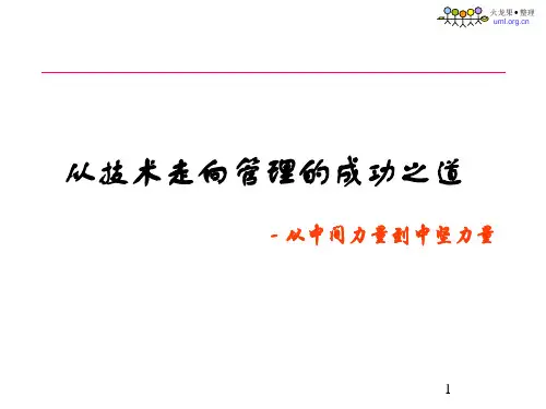 火龙果-从技术走向管理的成功之道_培训PPT