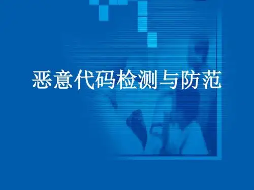 9恶意代码检测与防范