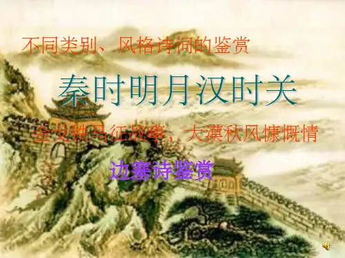 边塞征战诗鉴赏课件
