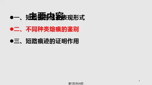 火灾痕迹物证短路PPT课件