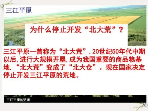 为什么停止开发“北大荒”PPT(优秀课件)3 人教课标版