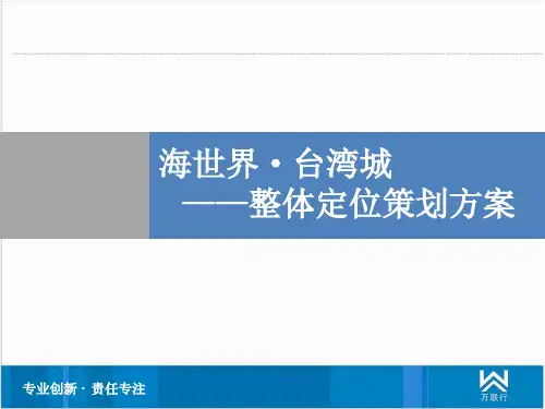 台湾城整体定位策划方案