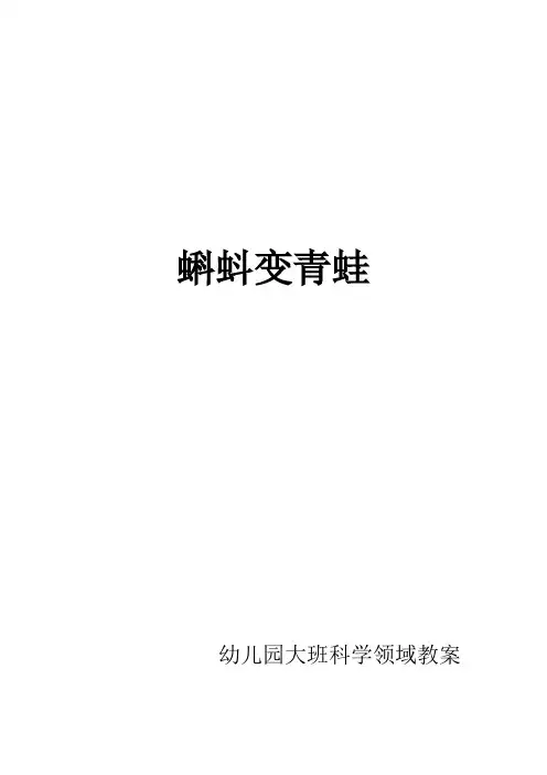 大班科学教案