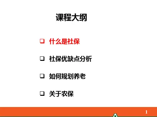 社保养老知识PPT课件