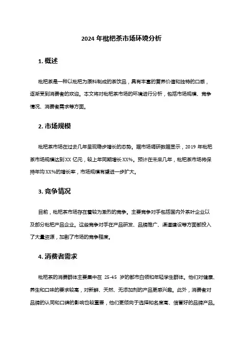 2024年枇杷茶市场环境分析