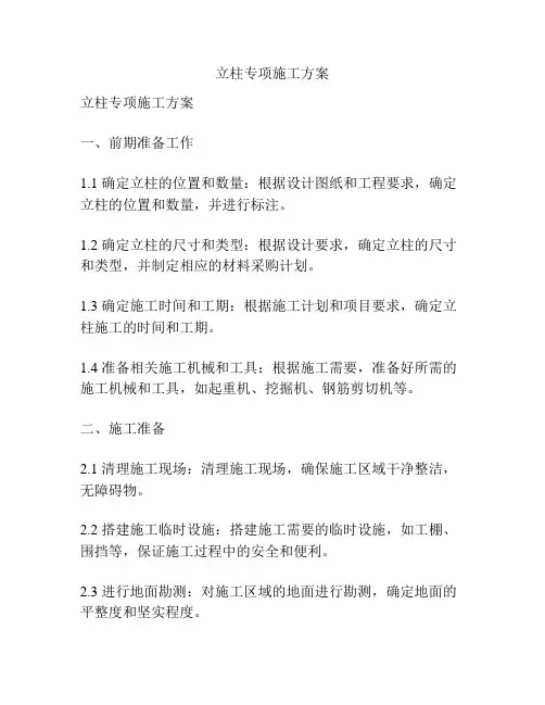 立柱专项施工方案