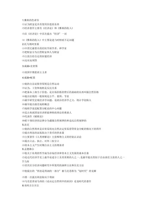经济学思想史
