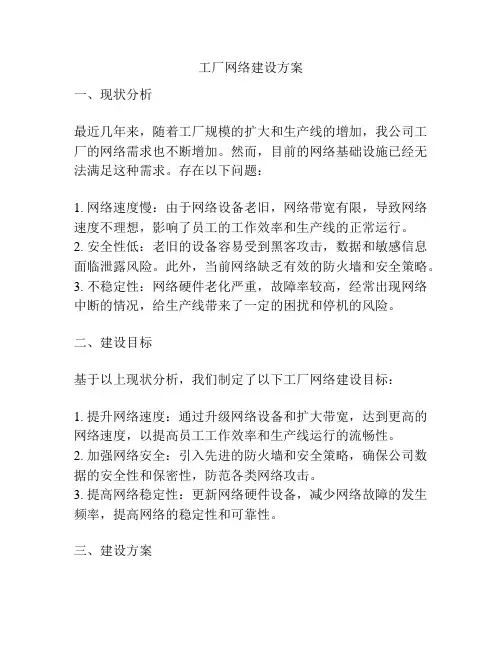 工厂网络建设方案