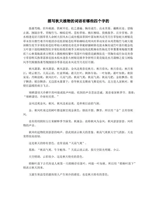 描写秋天植物的词语有哪些四个字的