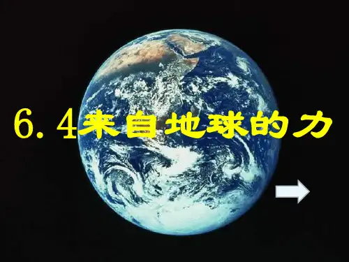 来自地球的力教学课件-沪科版八年级物理全一册