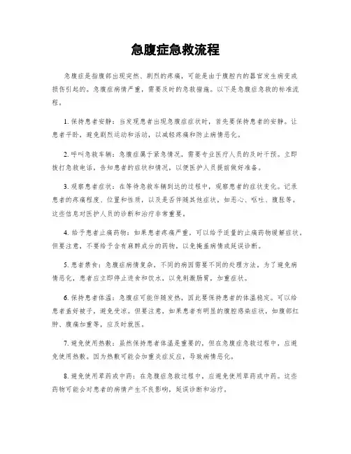 急腹症急救流程