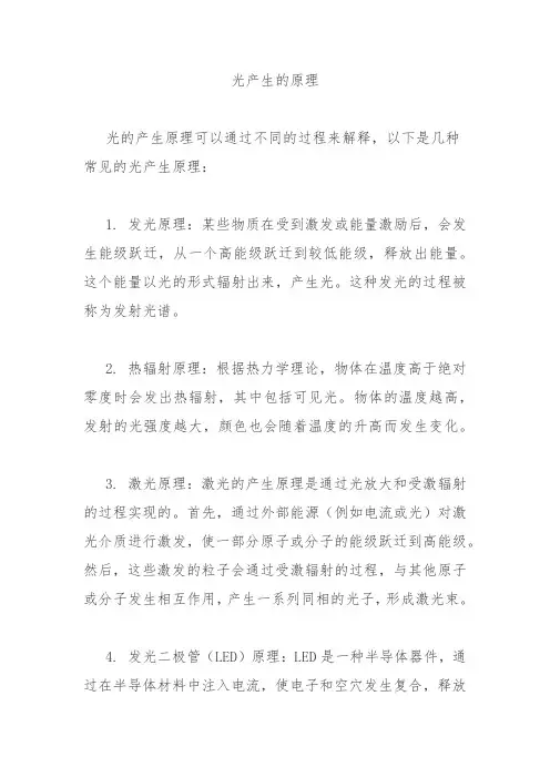 光产生的原理