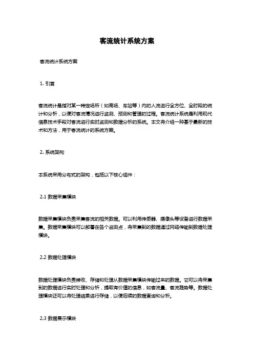 客流统计系统方案