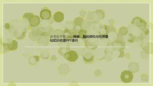 高考化学复习----羧酸、酯的结构与性质基础知识梳理PPT课件