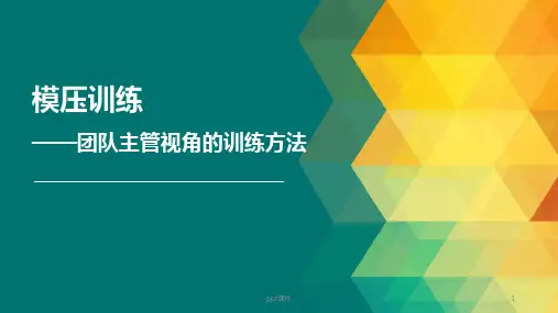 模压训练  ppt课件