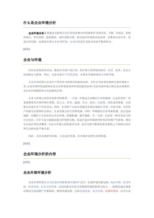 (环境管理)企业环境分析