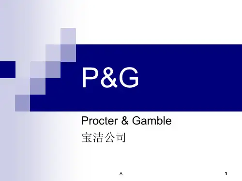 宝洁公司英文简介