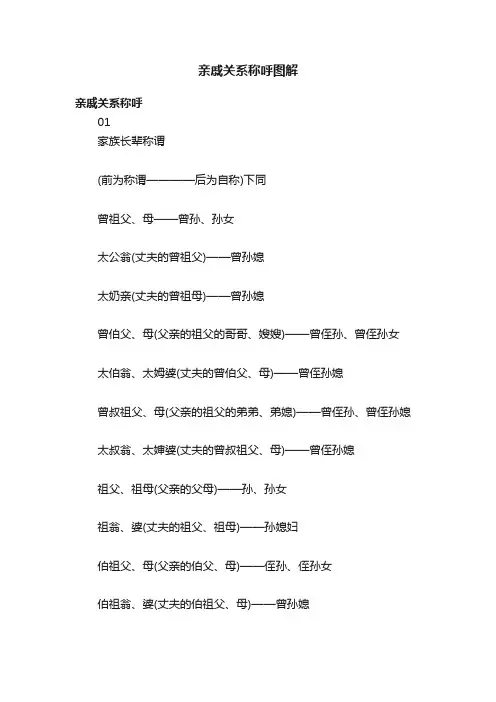 亲戚关系称呼图解