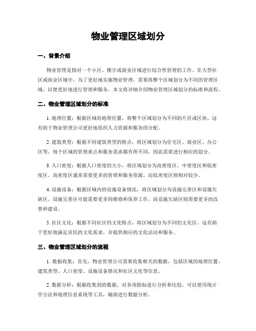 物业管理区域划分