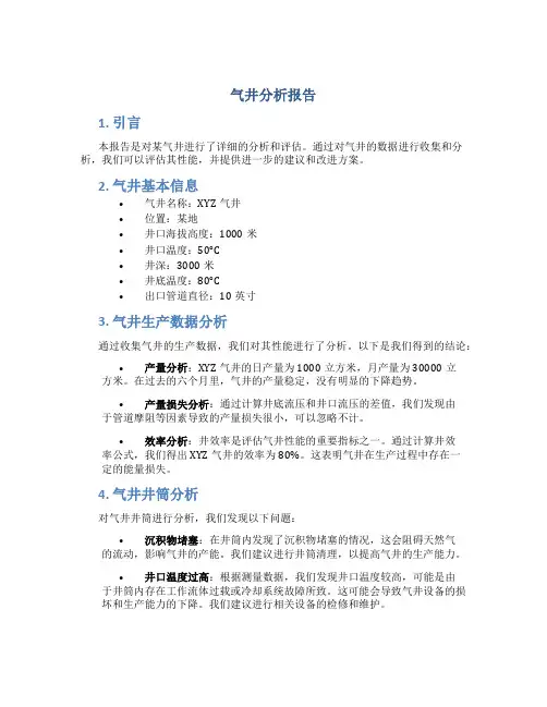 气井分析报告
