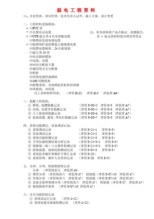 弱电工程资料