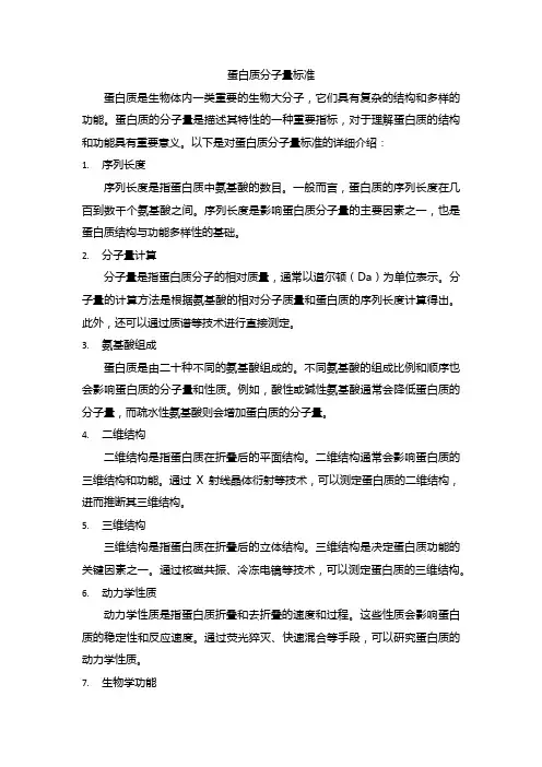 蛋白质分子量标准