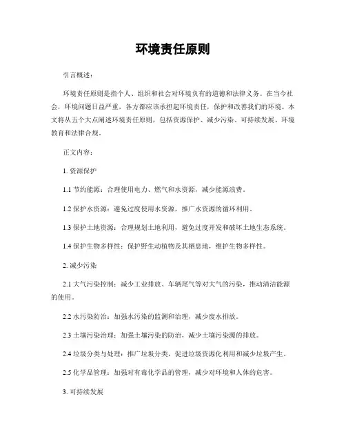 环境责任原则