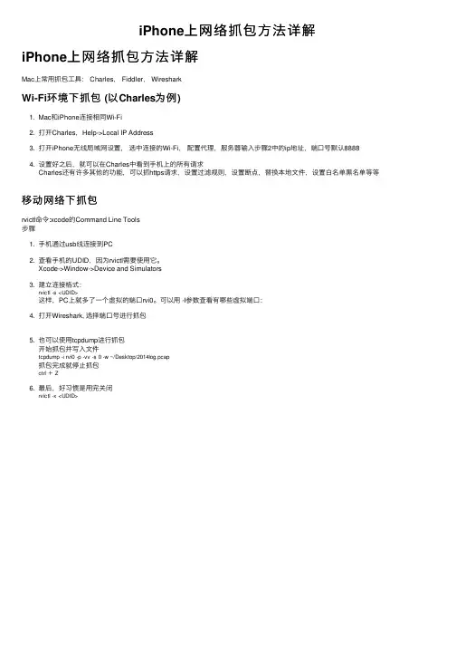 iPhone上网络抓包方法详解