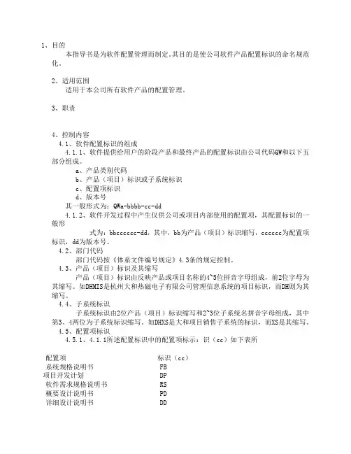 软件系统命名规则