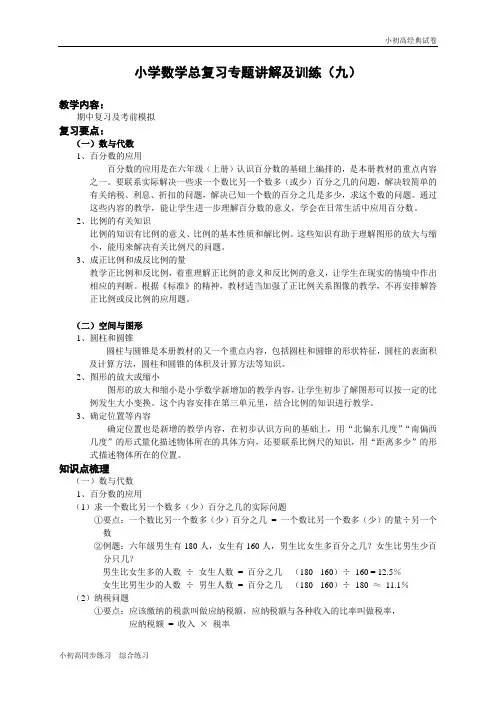 小升初总复习数学归类讲解及训练(下-含答案)_20171102200102.doc