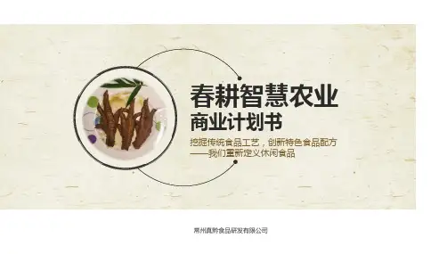 春耕智慧农业商业计划书