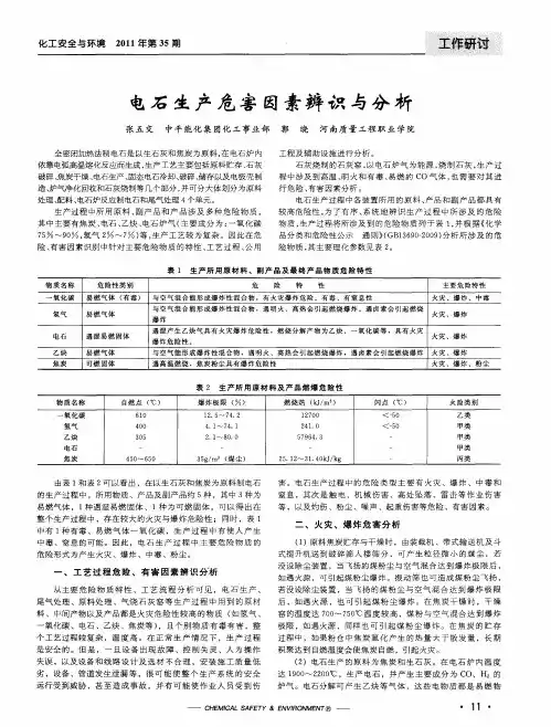 电石生产危害因素辨识与分析