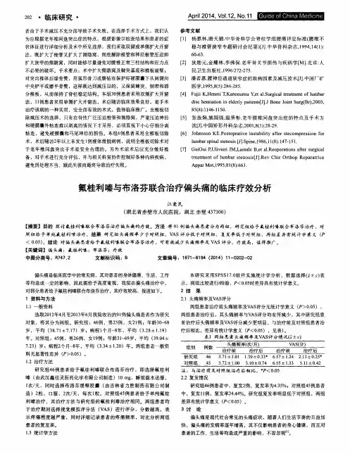 氟桂利嗪与布洛芬联合治疗偏头痛的临床疗效分析