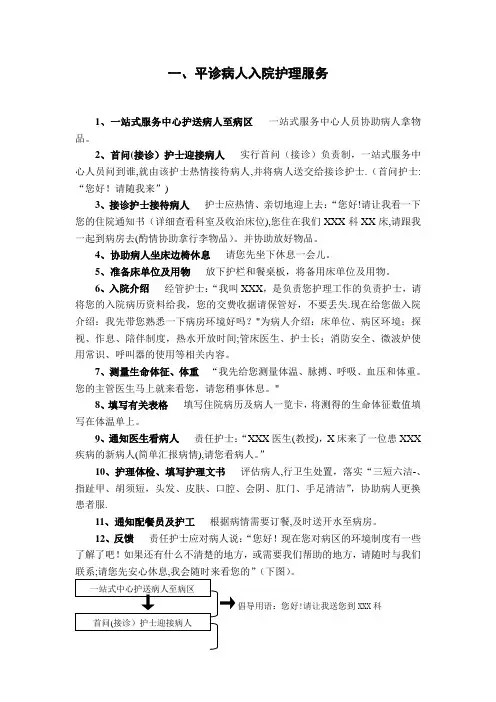 护理接诊流程【范本模板】