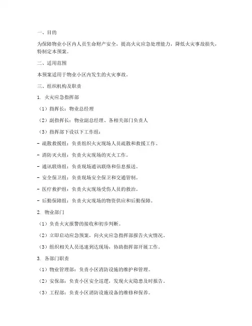 物业火灾报警应急预案