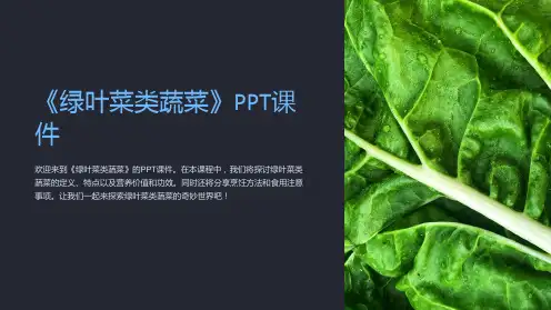 《绿叶菜类蔬菜》课件