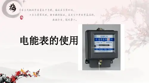 电能表的使用