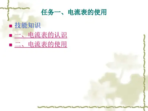 电流表及电流互感器的使用教材