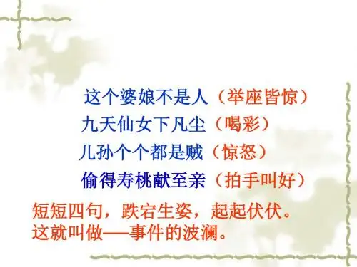 写事要有点波澜 ppt