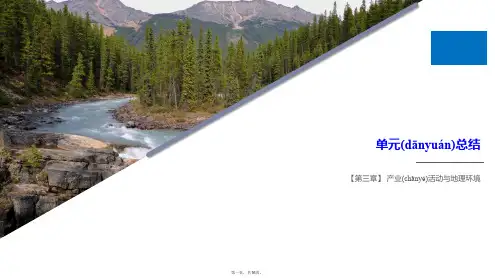 新素养同步导学鲁教版高中地理必修二老课标版课件第单元产业活动与地理环境单元总结