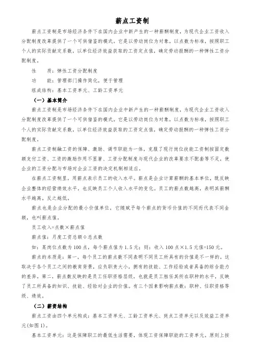 薪点工资制