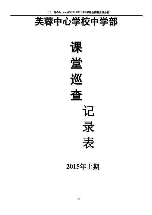 课堂巡查记录表