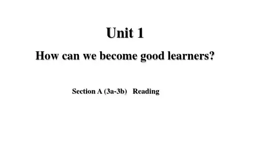 Unit1SectionA(3a3b)课件人教版九年级全一册