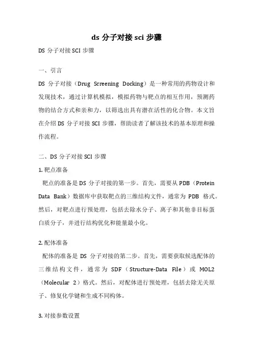 ds分子对接sci步骤