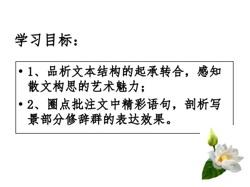 荷塘月色优质课一等奖ppt课件